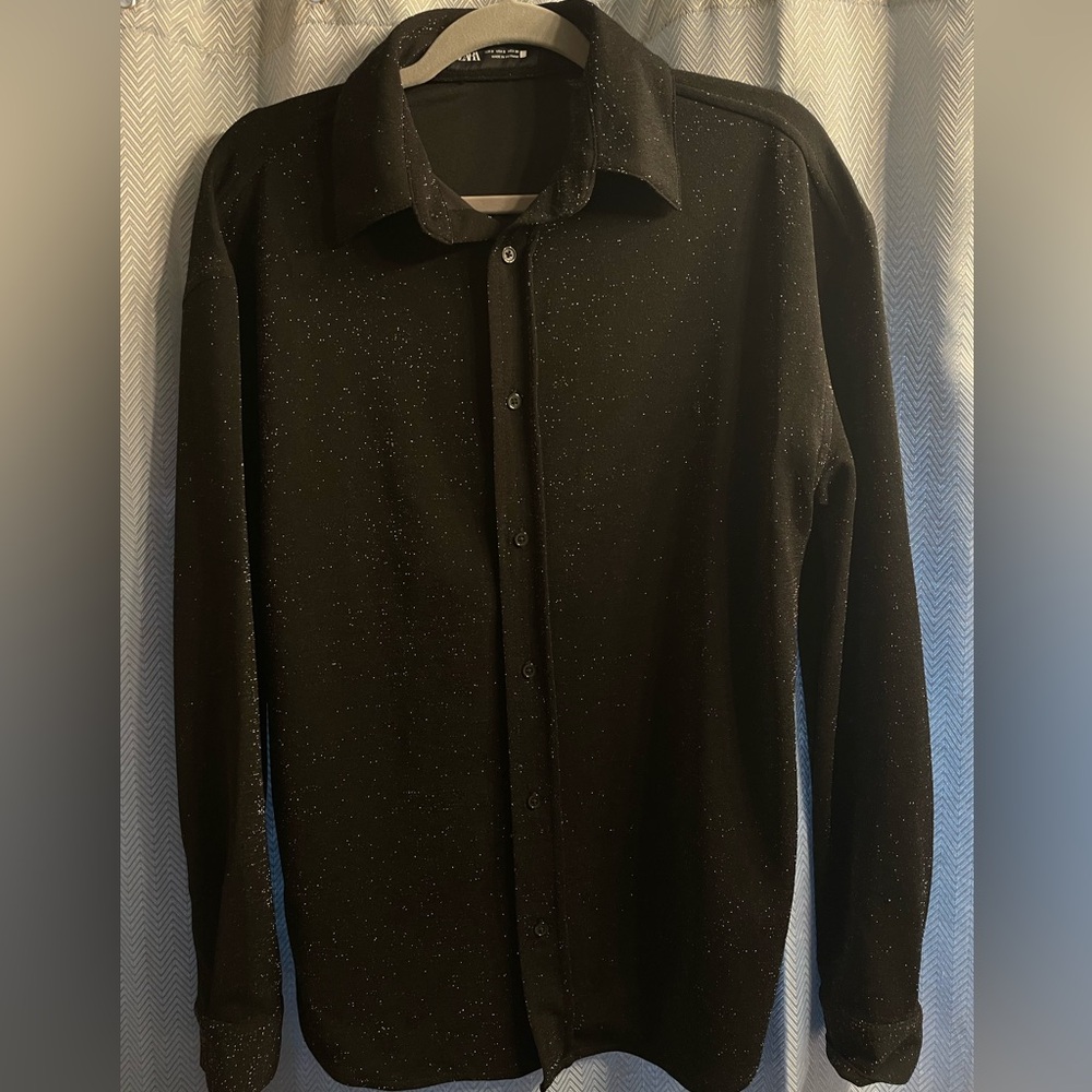 Men’s Zara sparkle button down
